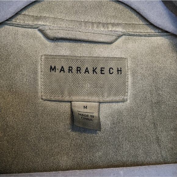 MARRAKECH Women's Green MARNI Scuba Suede Full Zip Moto Jacket - Picture 2 of 5